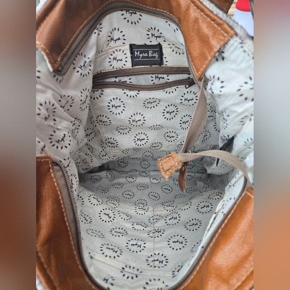 Myra Bag-Brown, Cream & Blue-NWT - Picture 3 of 6